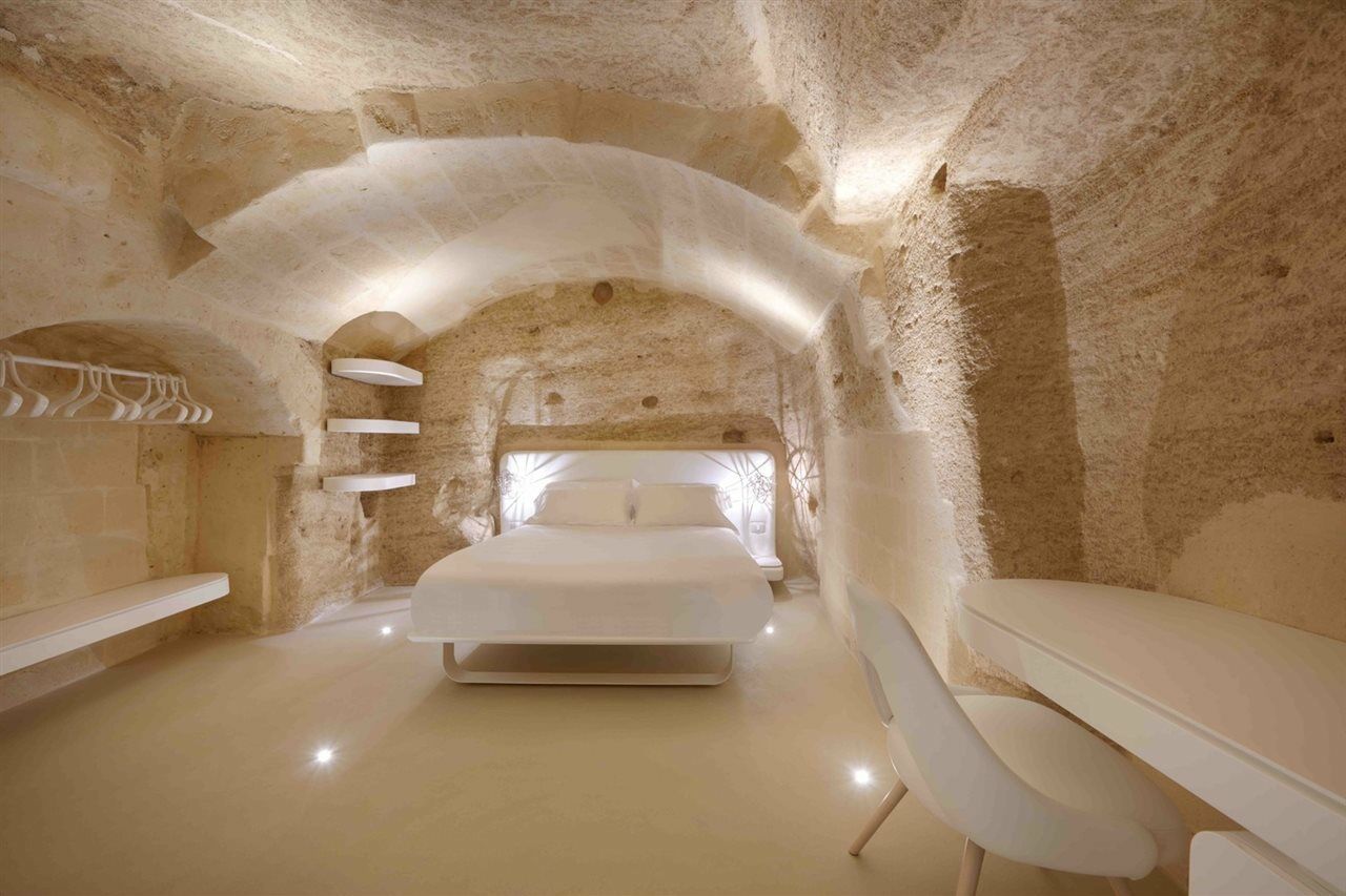 Aquatio Cave Luxury Hotel & Spa Matera Exterior photo A cave room at the hotel